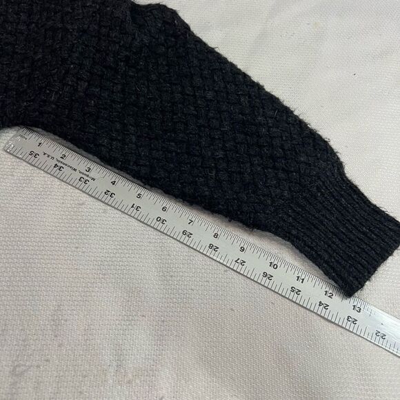 Line‎ Black Textured Open Cardigan w/ Pockets Wool Blend XS Women’s - Picture 7 of 7